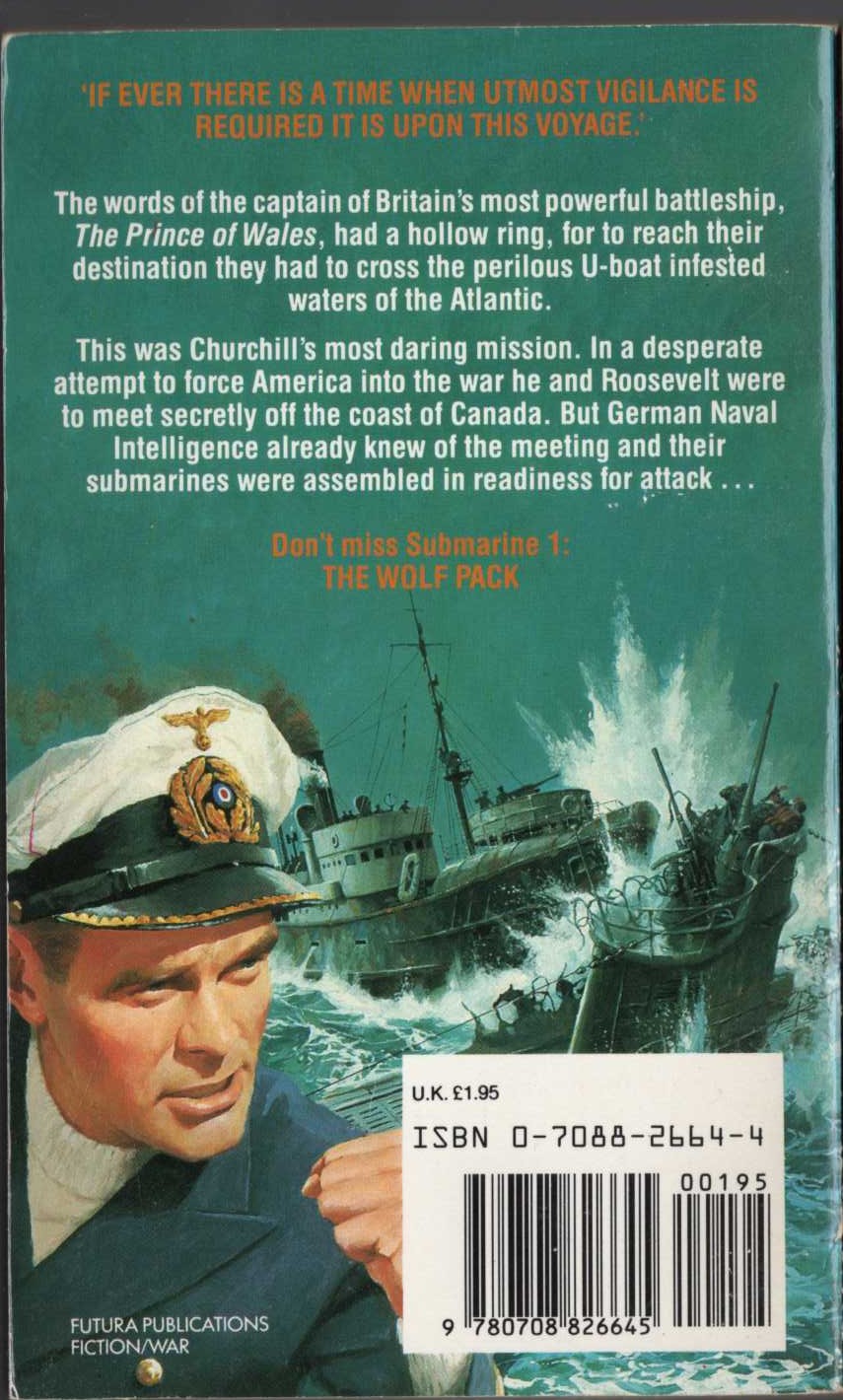 Leo Kessler  SUBMARINE 2: OPERATION DEATH WATCH magnified rear book cover image
