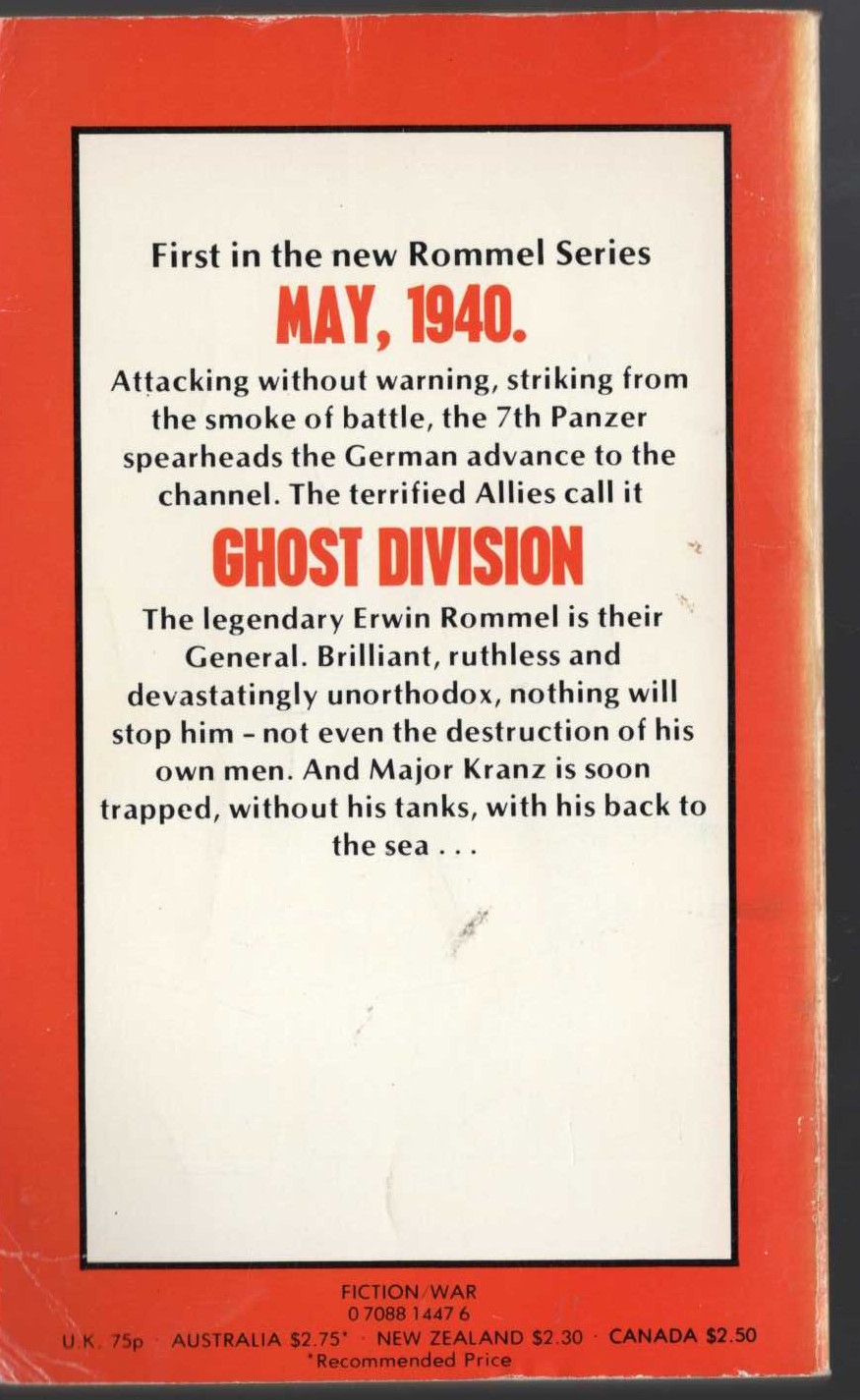 Leo Kessler  GHOST DIVISION magnified rear book cover image