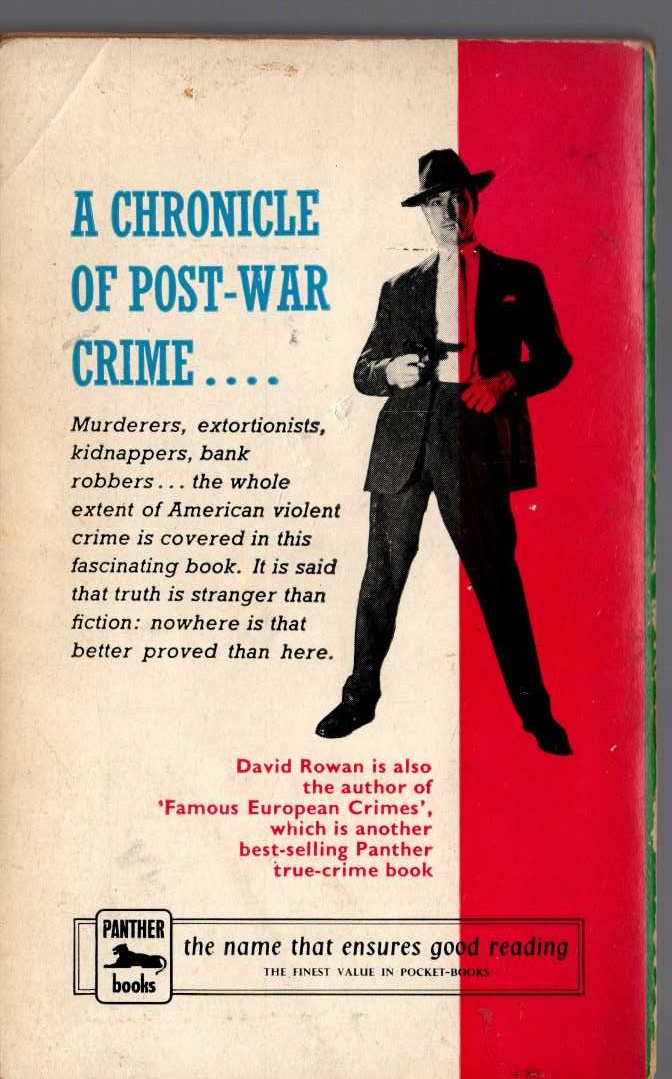 David Rowan  FAMOUS AMERICAN CRIMES magnified rear book cover image
