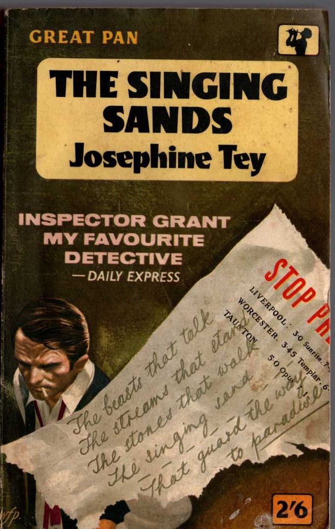 Josephine Tey  THE SINGING SANDS front book cover image