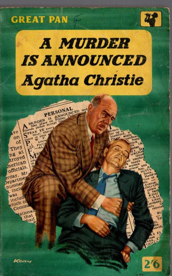 Agatha Christie  A MURDER IS ANNOUNCED front book cover image