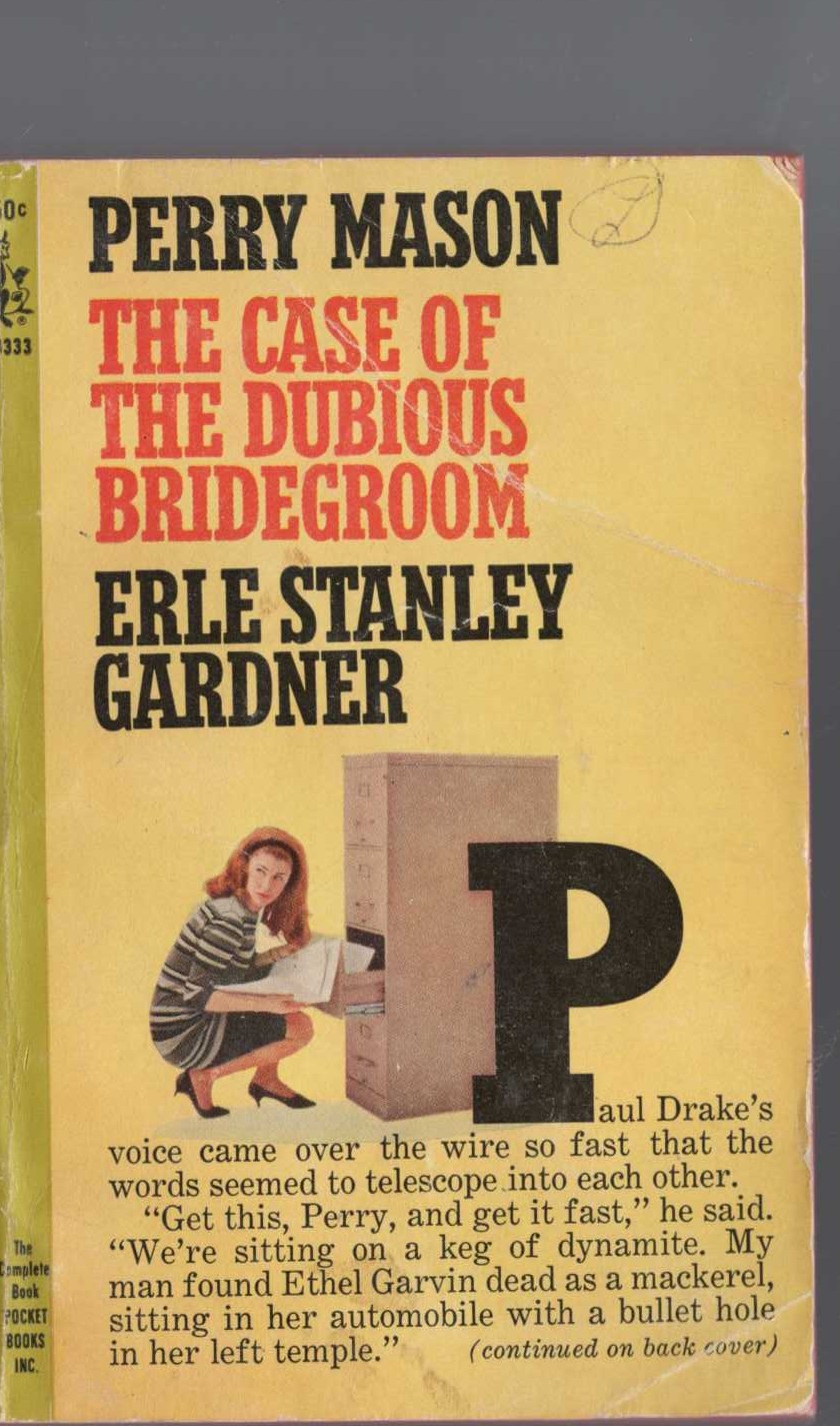 Erle Stanley Gardner  THE CASE OF THE DUBIOUS BRIDEGROOM front book cover image