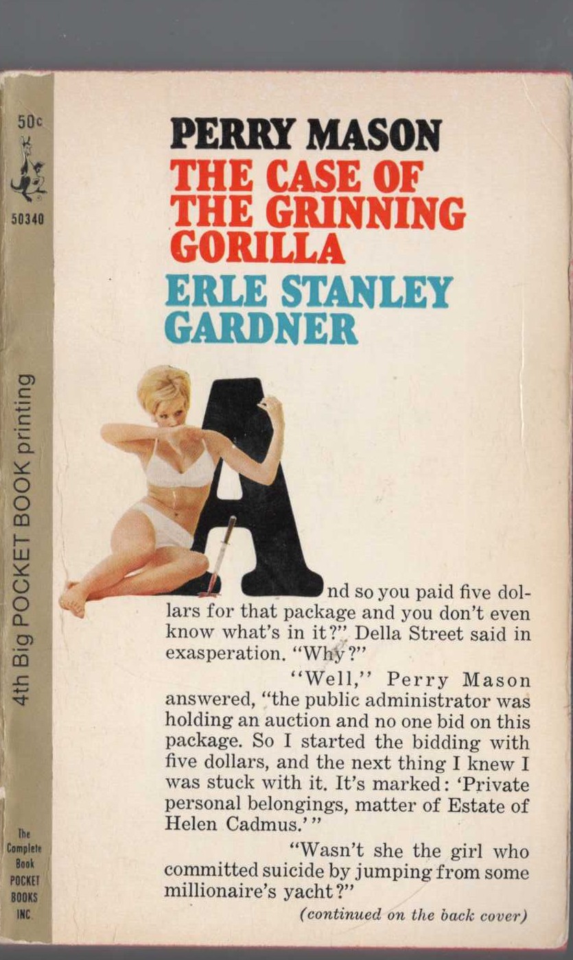Erle Stanley Gardner  THE CASE OF THE GRINNING GORILLA front book cover image