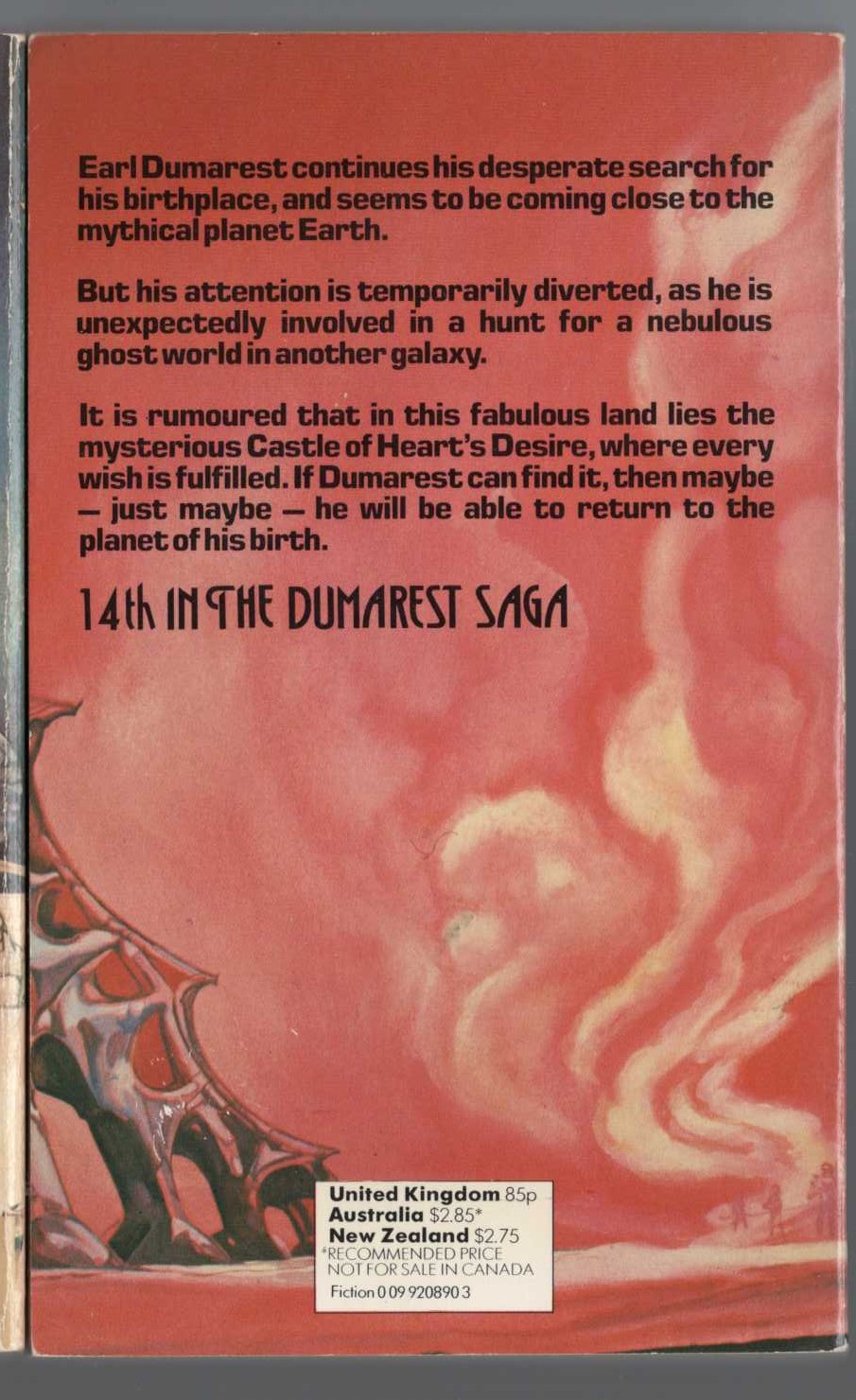 E.C. Tubb  JACK OF SWORDS magnified rear book cover image