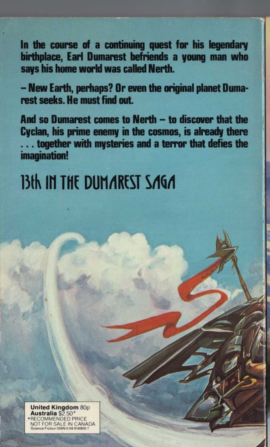 E.C. Tubb  EYE OF THE ZODIAC magnified rear book cover image