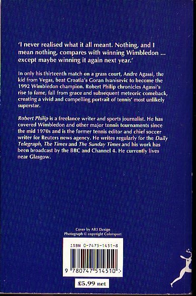Robert Philip  AGASSI. The fall and rise of the Enfant Terrible of Tennis magnified rear book cover image