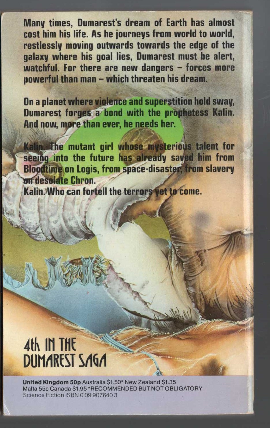 E.C. Tubb  KALIN magnified rear book cover image