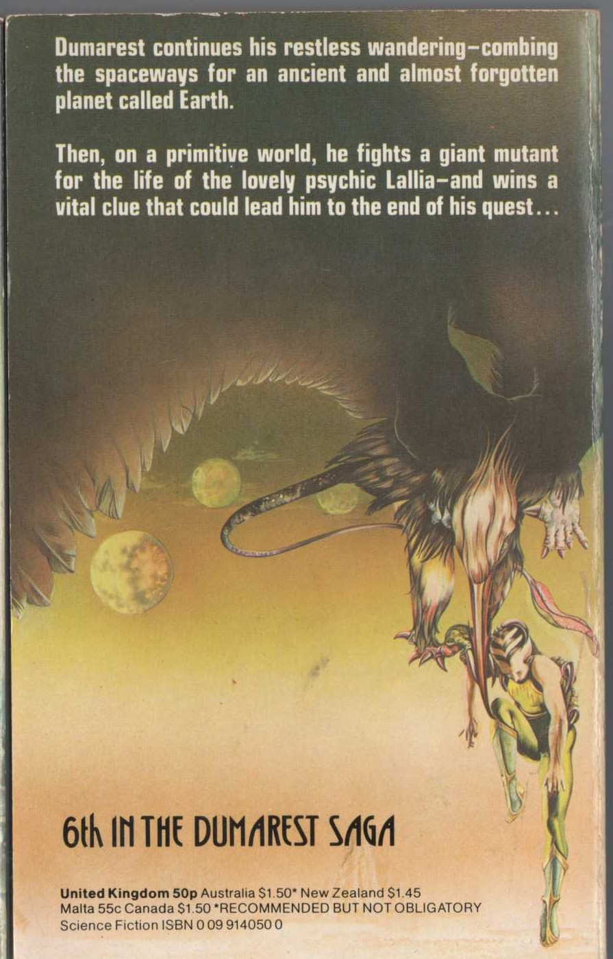 E.C. Tubb  LALLIA magnified rear book cover image