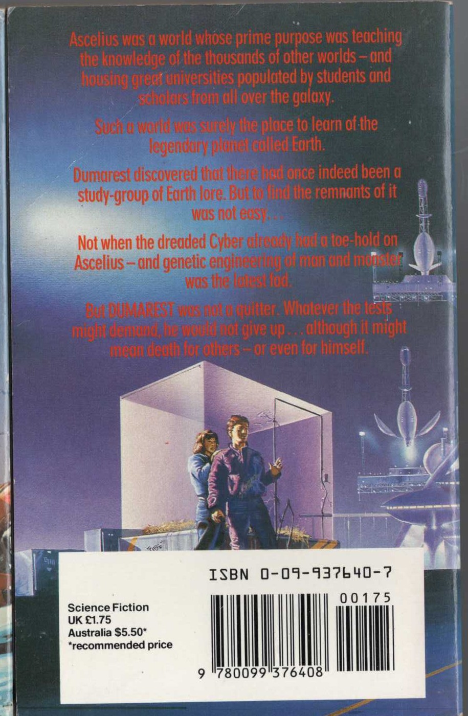 E.C. Tubb  WORLD OF PROMISE magnified rear book cover image