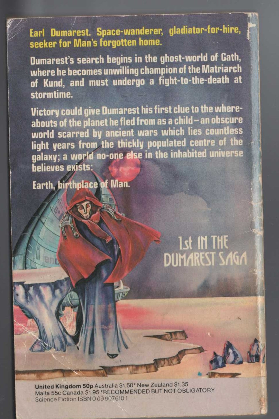 E.C. Tubb  THE WINDS OF GATH magnified rear book cover image