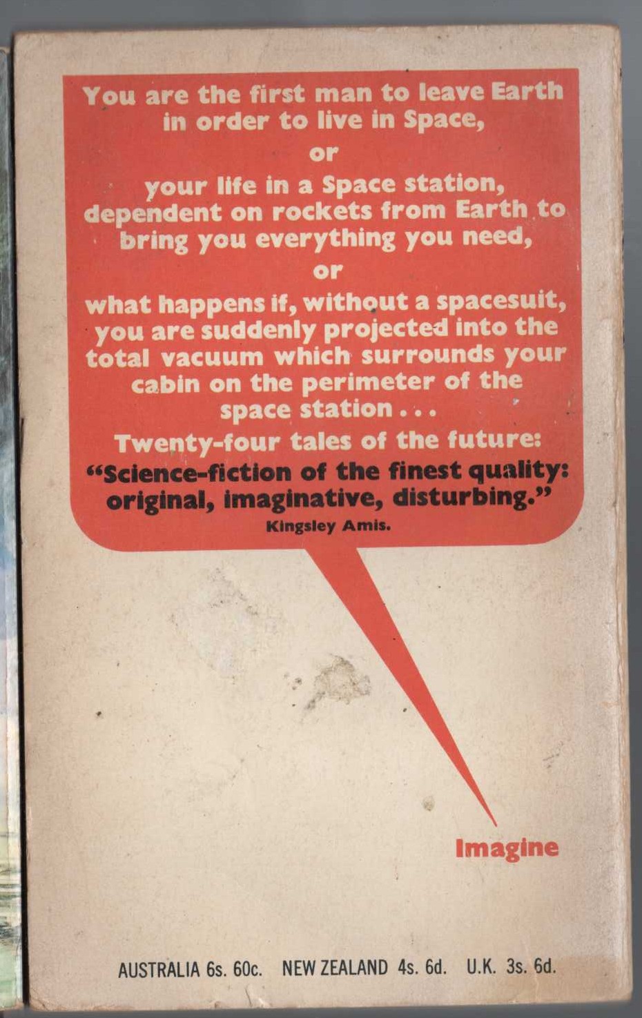 Arthur C. Clarke  THE OTHER SIDE OF THE SKY (24 SF stories) magnified rear book cover image
