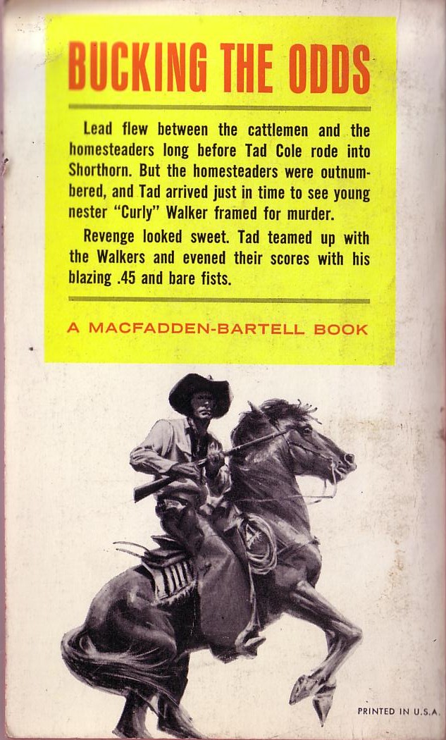 Burt Arthur  THE BUCKAROO magnified rear book cover image