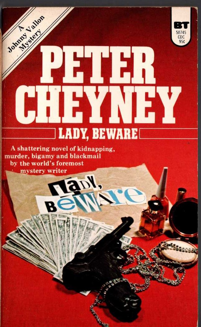 Peter Cheyney  LADY, BEWARE front book cover image