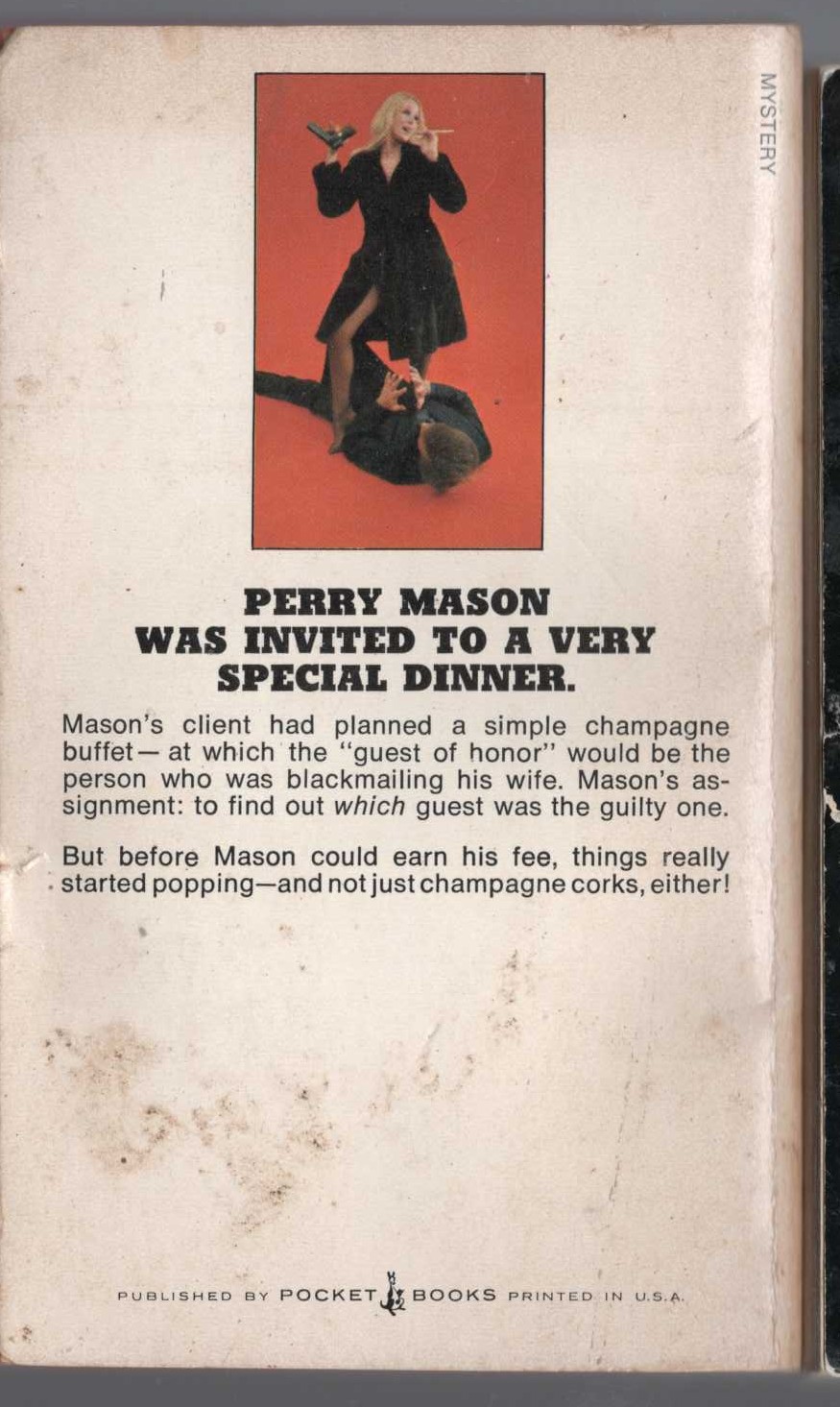 Erle Stanley Gardner  THE CASE OF THE PHANTOM FORTUNE magnified rear book cover image