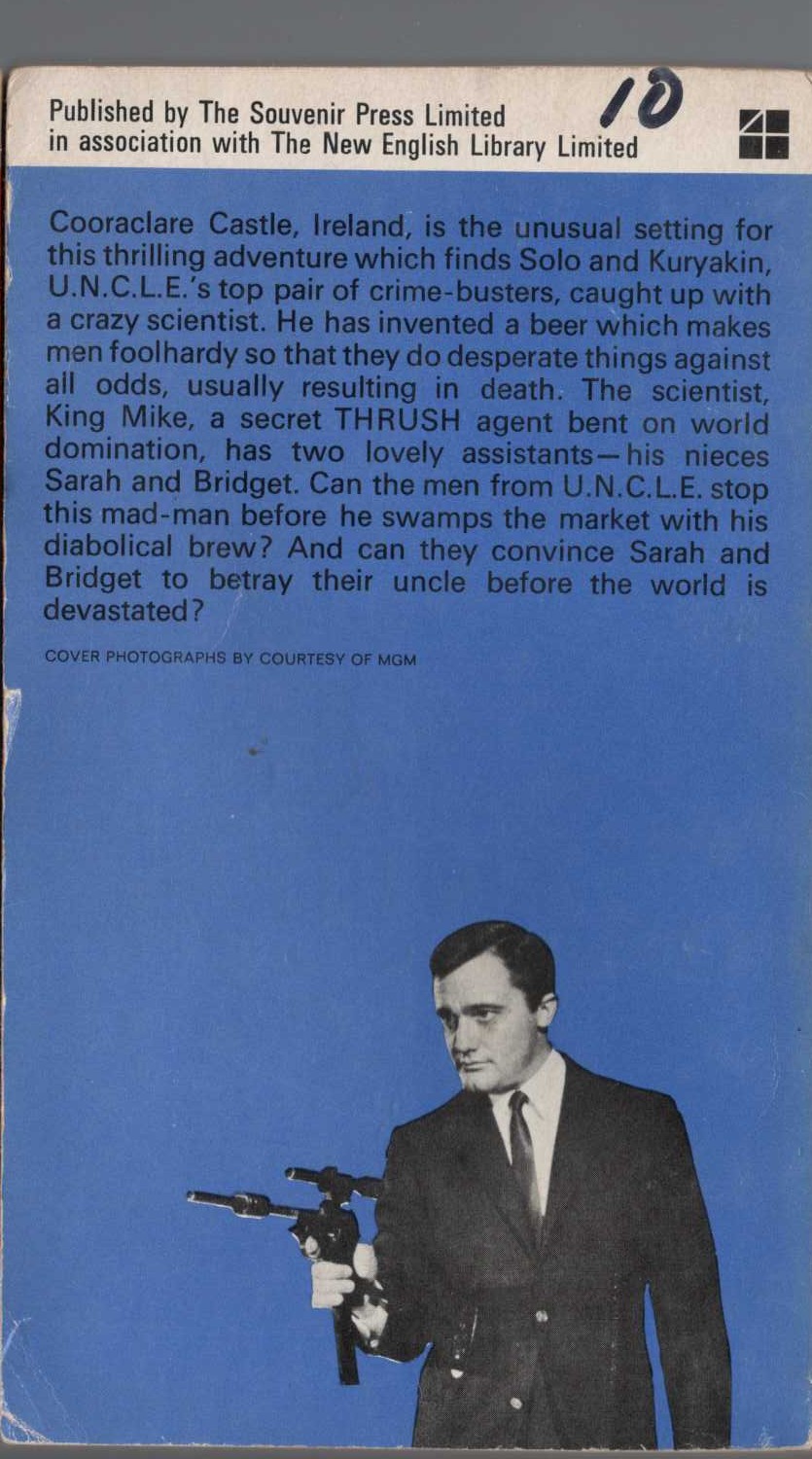 John T. Phillifent  THE MAN FROM U.N.C.L.E. No.8: THE MAD SCIENTIST AFFAIR magnified rear book cover image