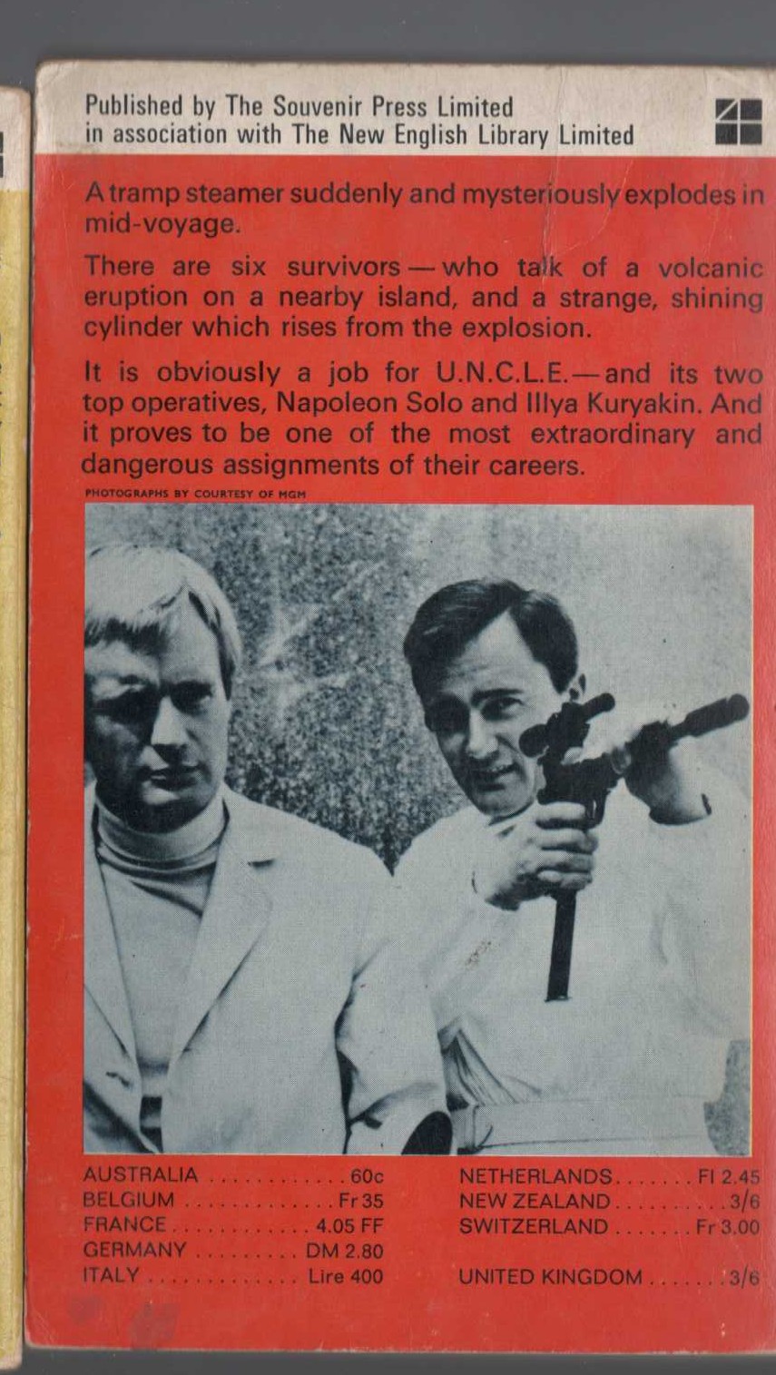 David McDaniel  THE MAN FROM U.N.C.L.E. No.12: THE MONSTER WHEEL AFFAIR magnified rear book cover image