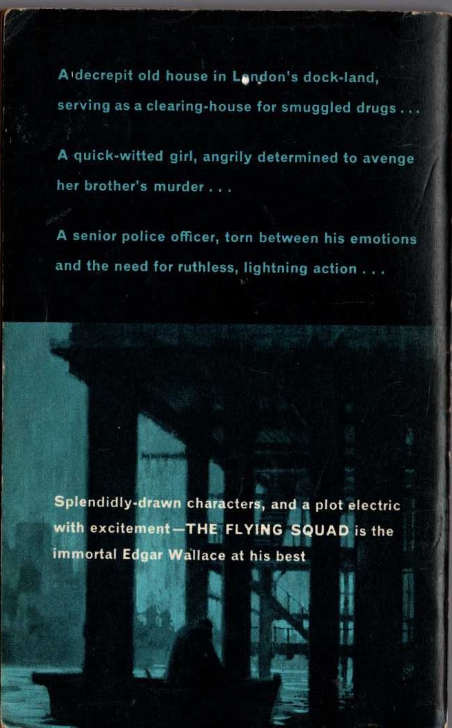Edgar Wallace  THE FLYING SQUAD magnified rear book cover image