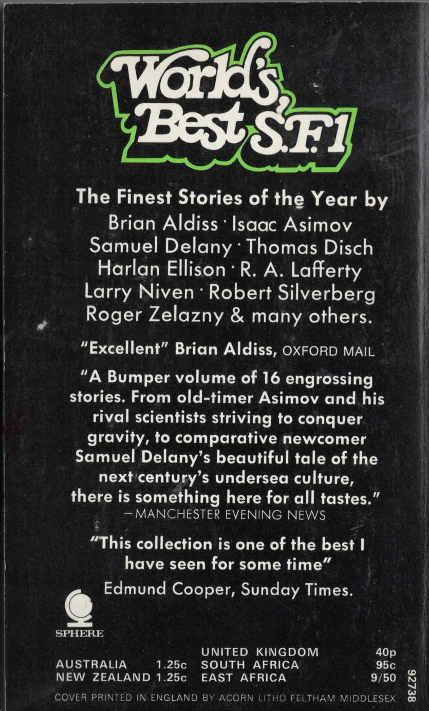 WORLD'S BEST S.F. 1 magnified rear book cover image