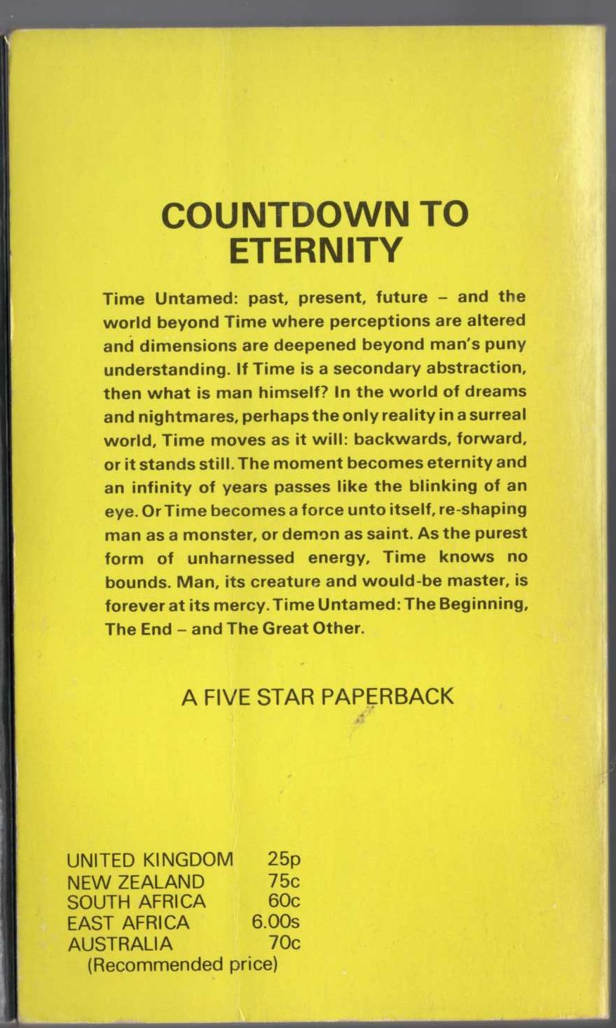 Various   TIME UNTAMED magnified rear book cover image