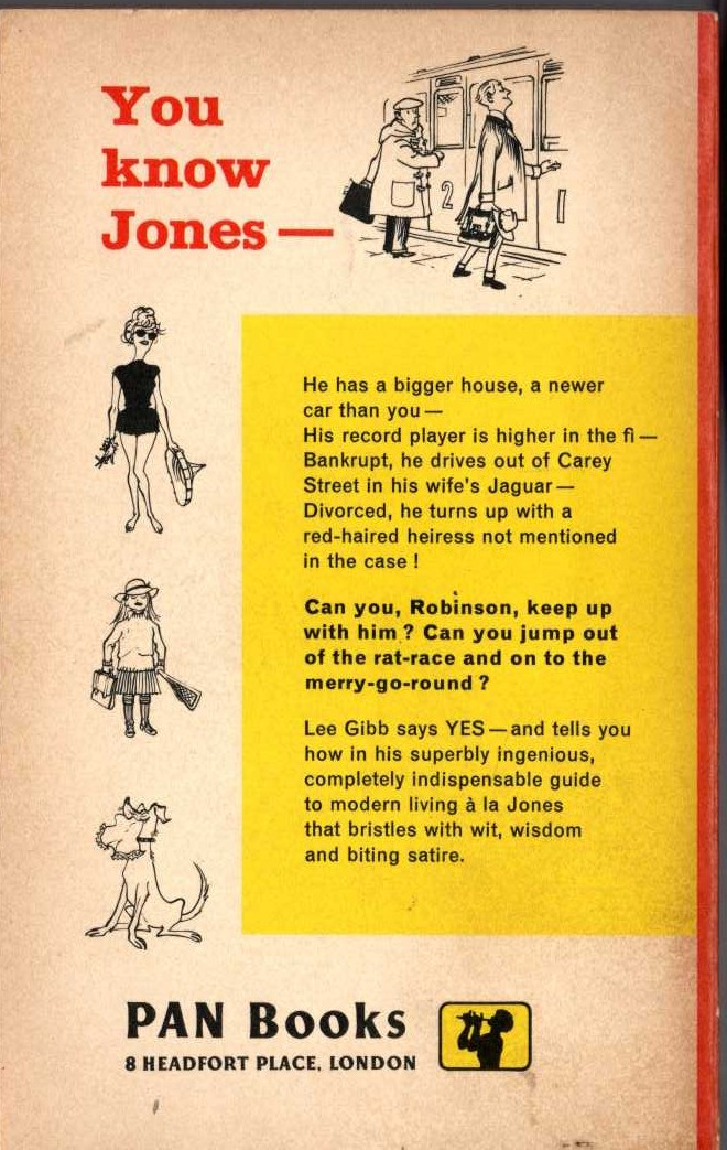 Lee Gibb  THE JONESES. How to keep up with them magnified rear book cover image