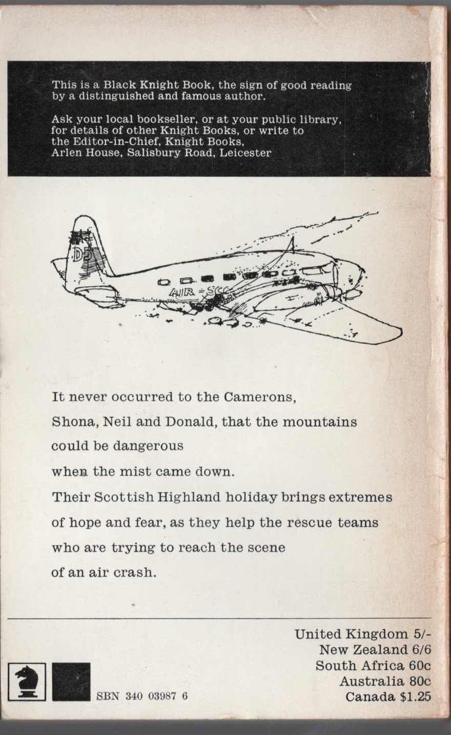 Jane Duncan  CAMERONS ON THE HILLS magnified rear book cover image