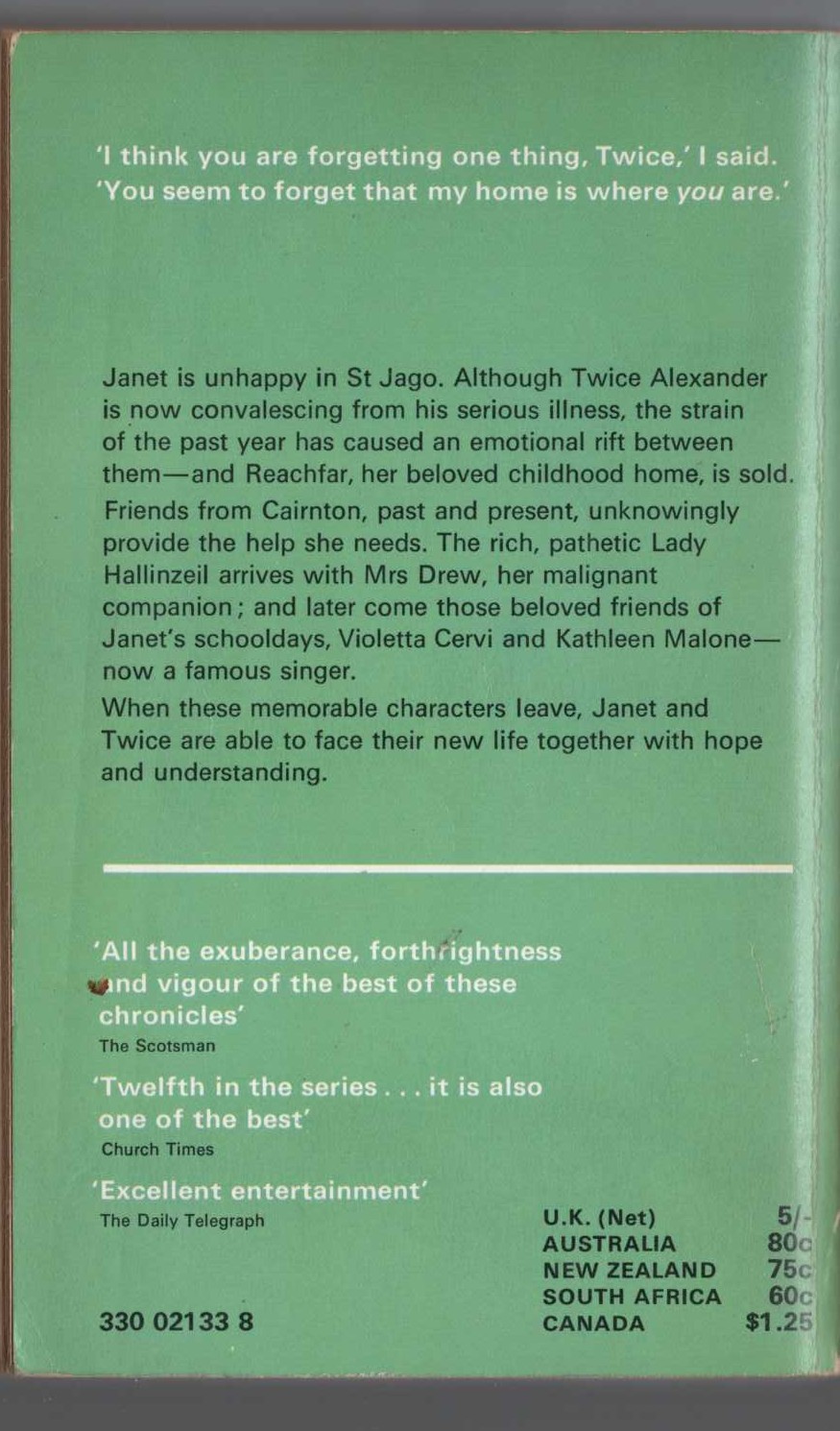 Jane Duncan  MY FRIENDS FROM CAIRNTON magnified rear book cover image