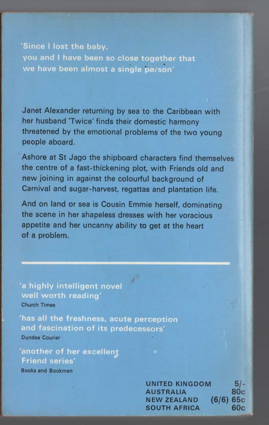 Jane Duncan  MY FRIEND COUSIN EMMIE magnified rear book cover image