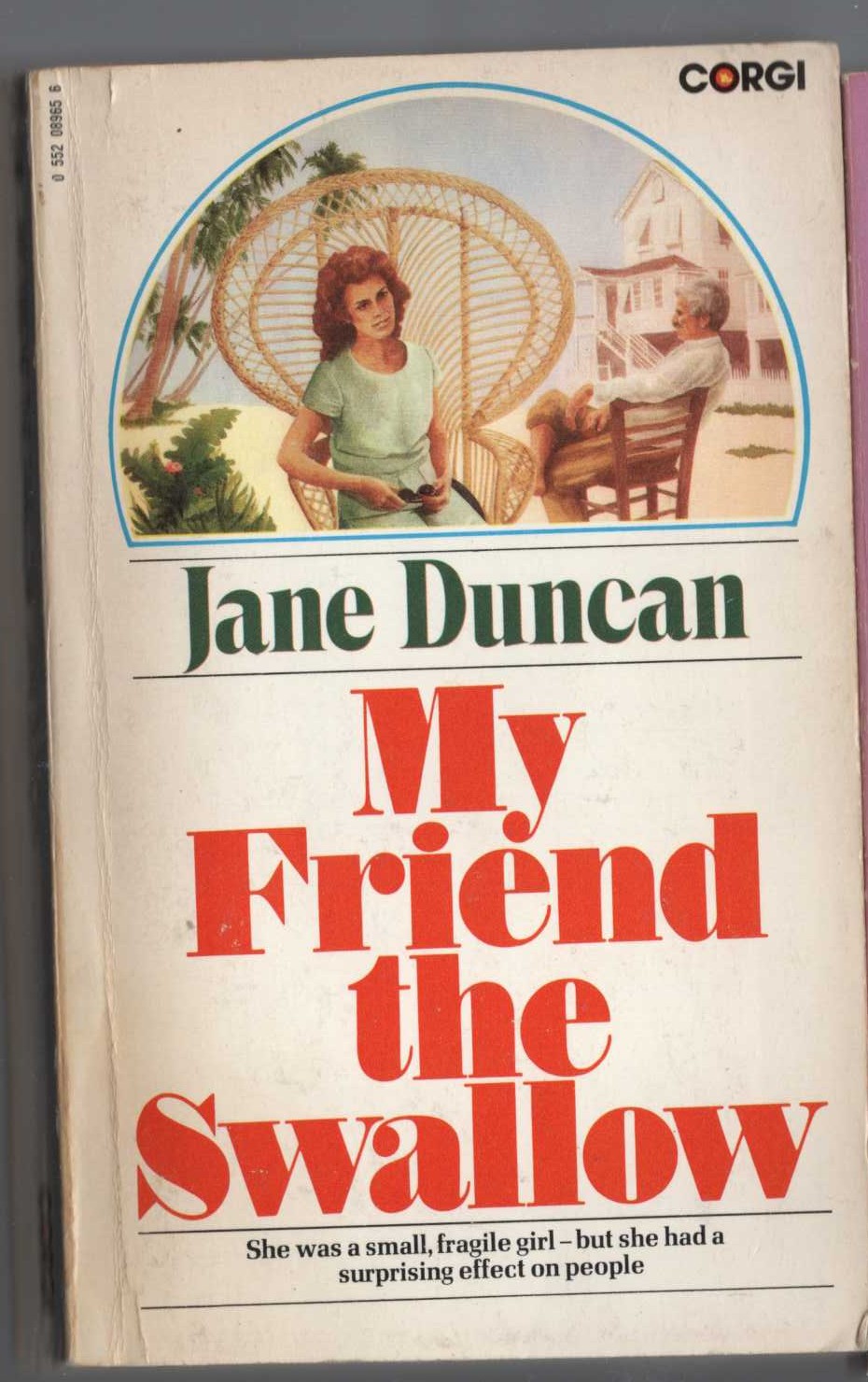 Jane Duncan  MY FRIEND THE SWALLOW front book cover image