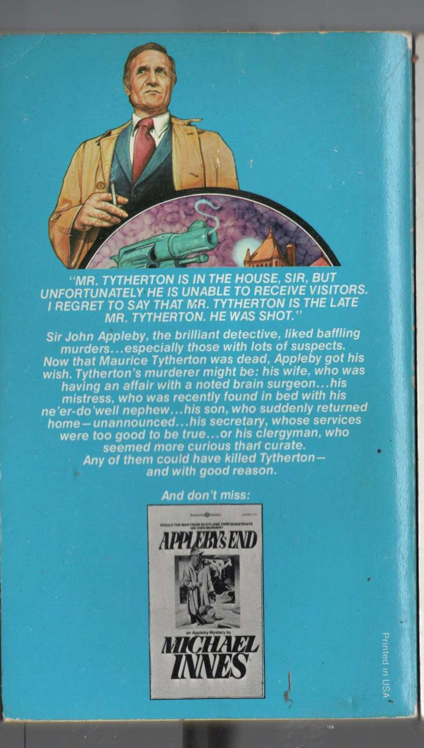 Michael Innes  APPLEBY'S OTHER STORY magnified rear book cover image