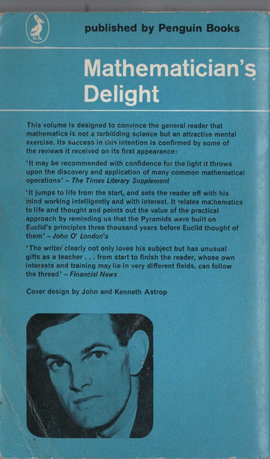 W.W. Sawyer  MATHMATICIAN'S DELIGHT magnified rear book cover image