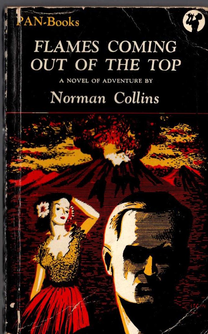 Norman Collins  FLAMES COMING OUT OF THE TOP front book cover image