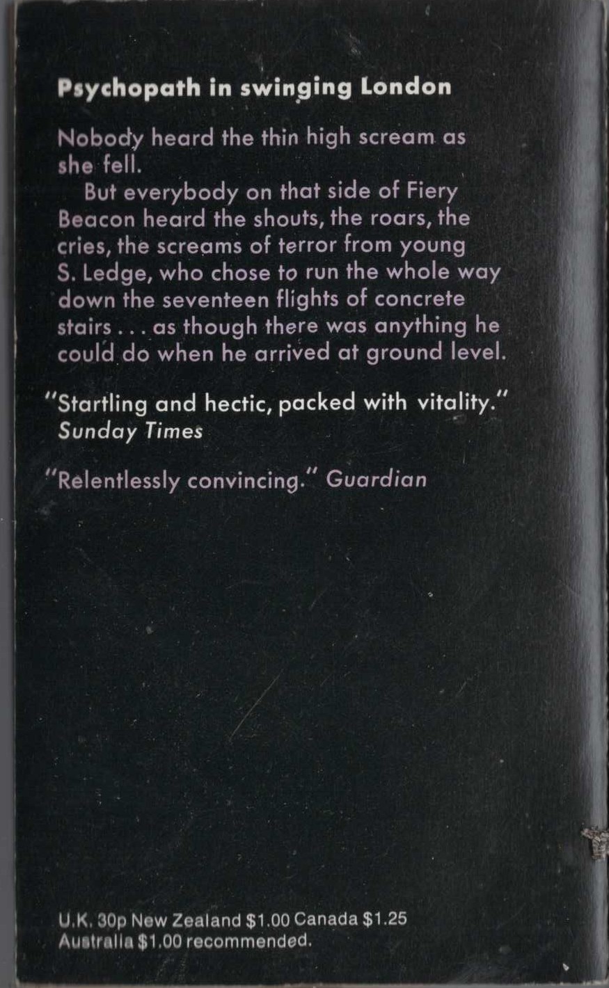 Joan Fleming  YOUNG MAN, I THINK YOU'RE DYING magnified rear book cover image