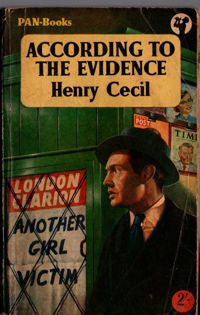 Henry Cecil  ACCORDING TO THE EVIDENCE front book cover image