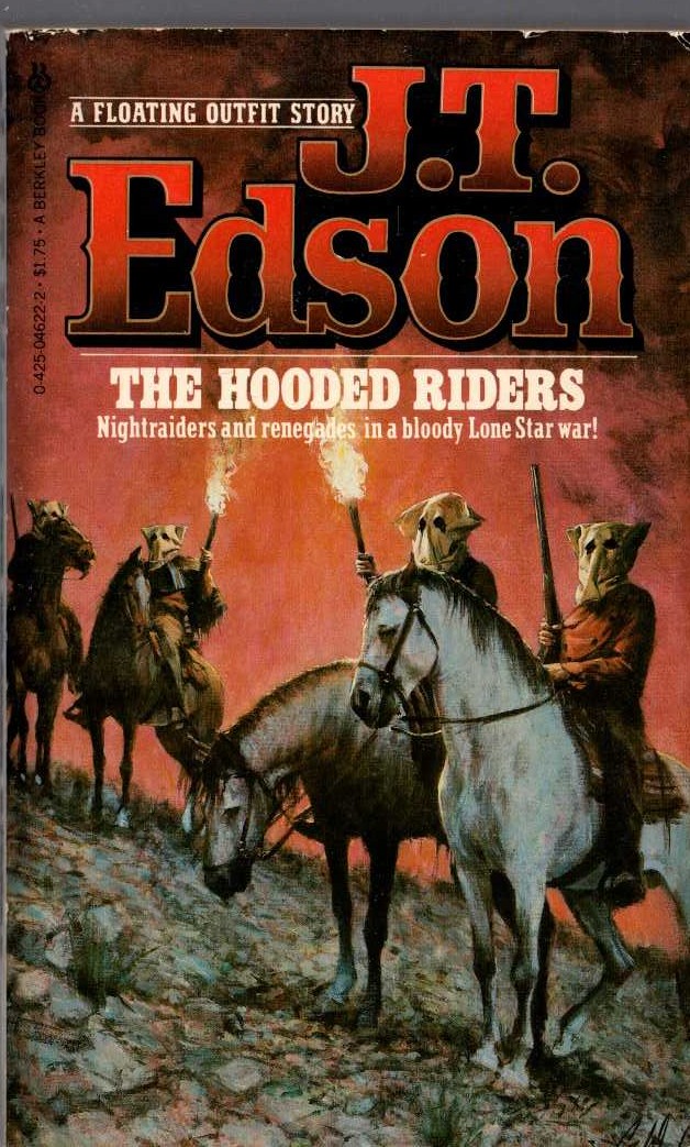 J.T. Edson  THE HOODED RIDERS front book cover image