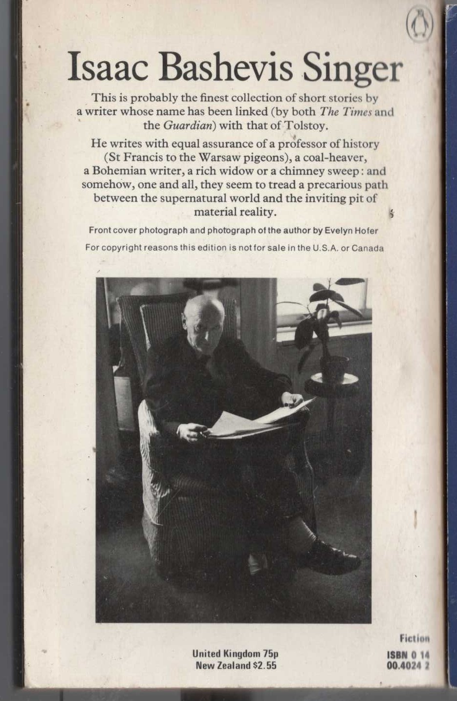 Franz Kafka  A FRIEND OF KAFKA magnified rear book cover image