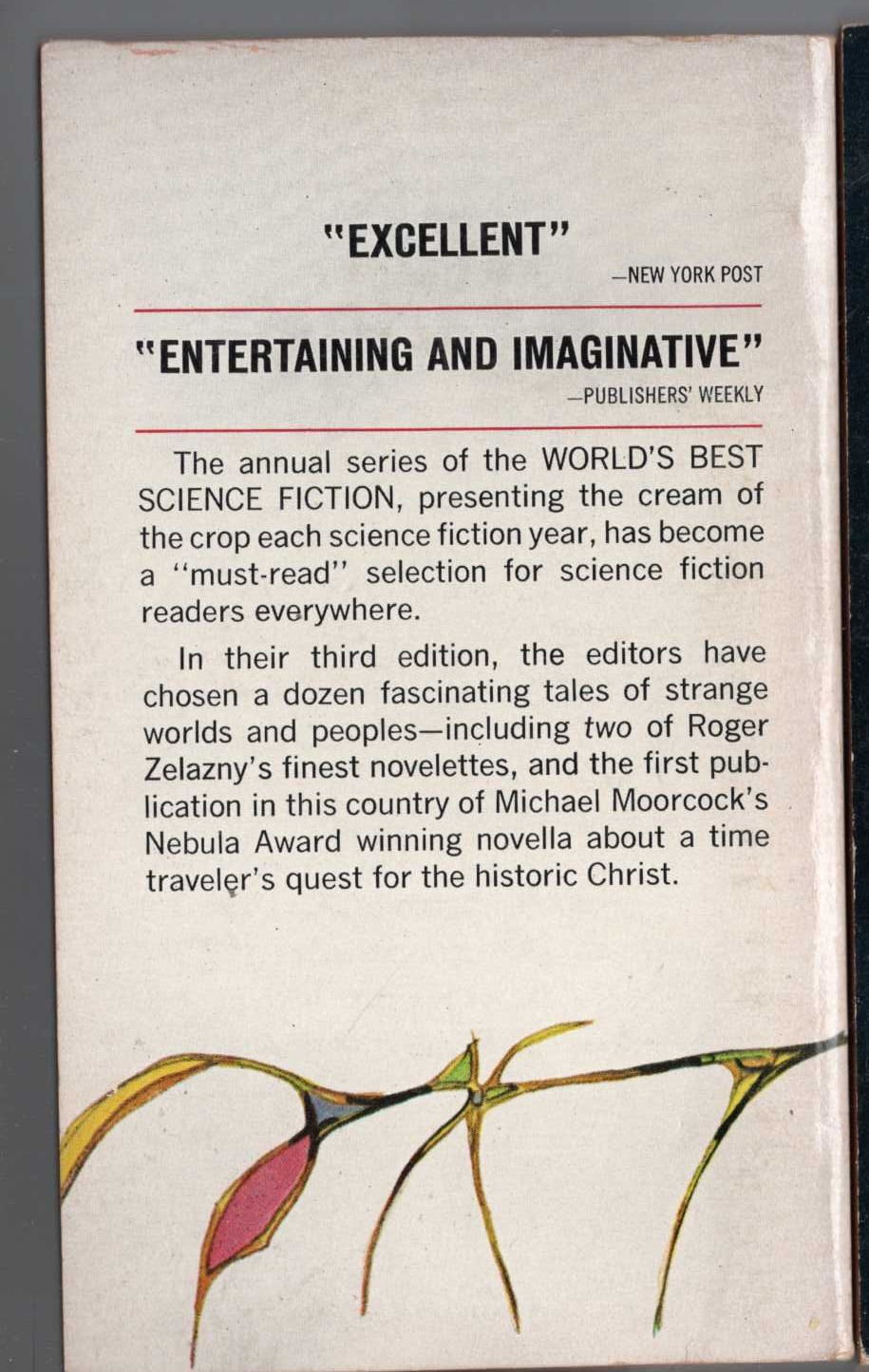 WORLD'S BEST SCIENCE FICTION. Third series magnified rear book cover image