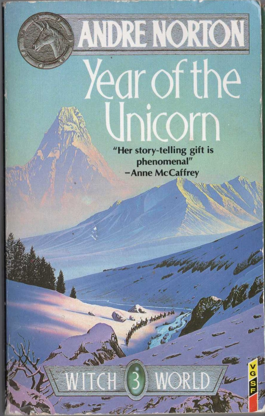 Andre Norton  YEAR OF THE UNICORN front book cover image