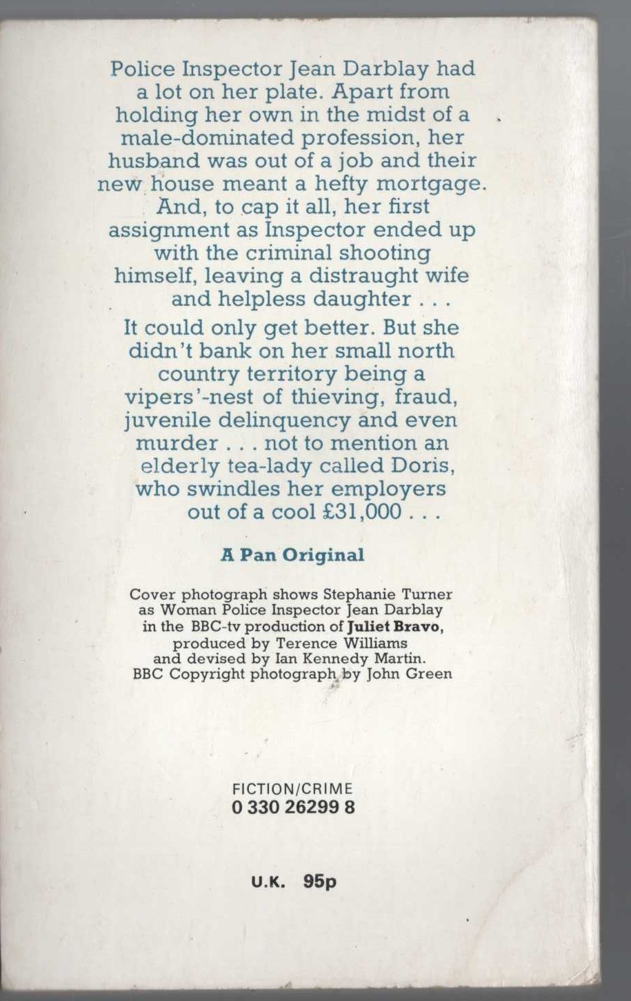 Mollie Hardwick  JULIET BRAVO 1 (BBC-TV) magnified rear book cover image