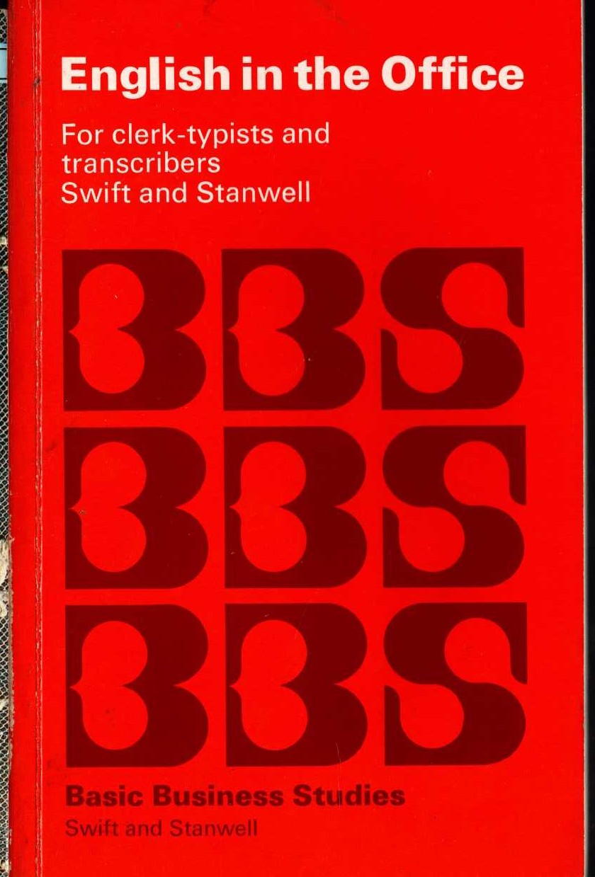 ENGLISH IN THE OFFICE - For clerk-typists and transcribers by Swift and Stanwell front book cover image