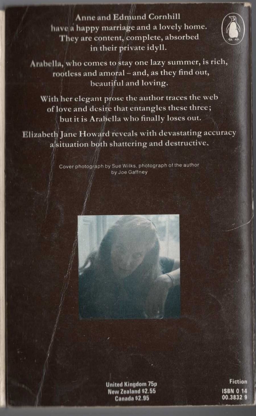 Elizabeth Jane Howard  ODD GIRL OUT magnified rear book cover image