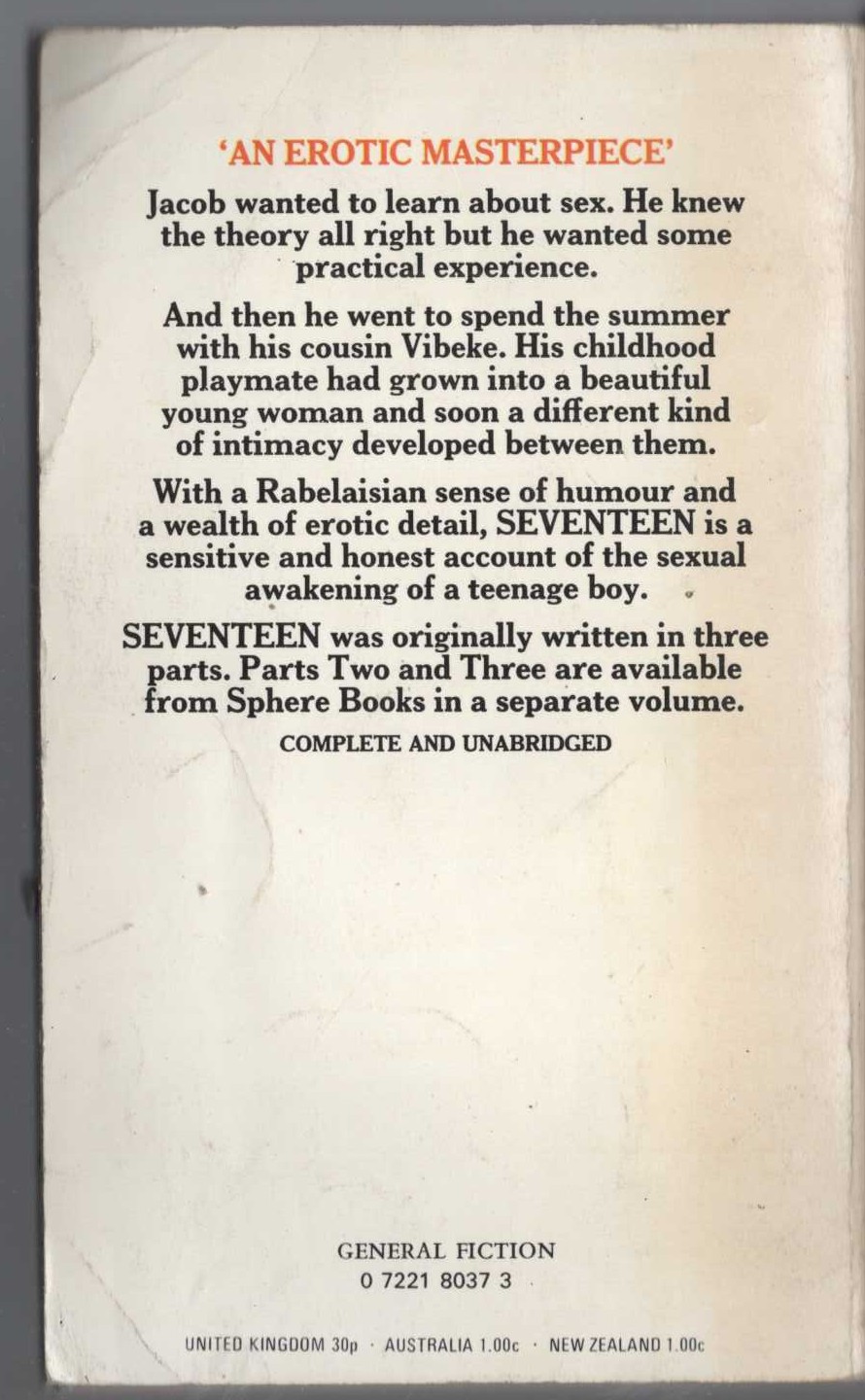 Soya   SEVENTEEN. Part One magnified rear book cover image