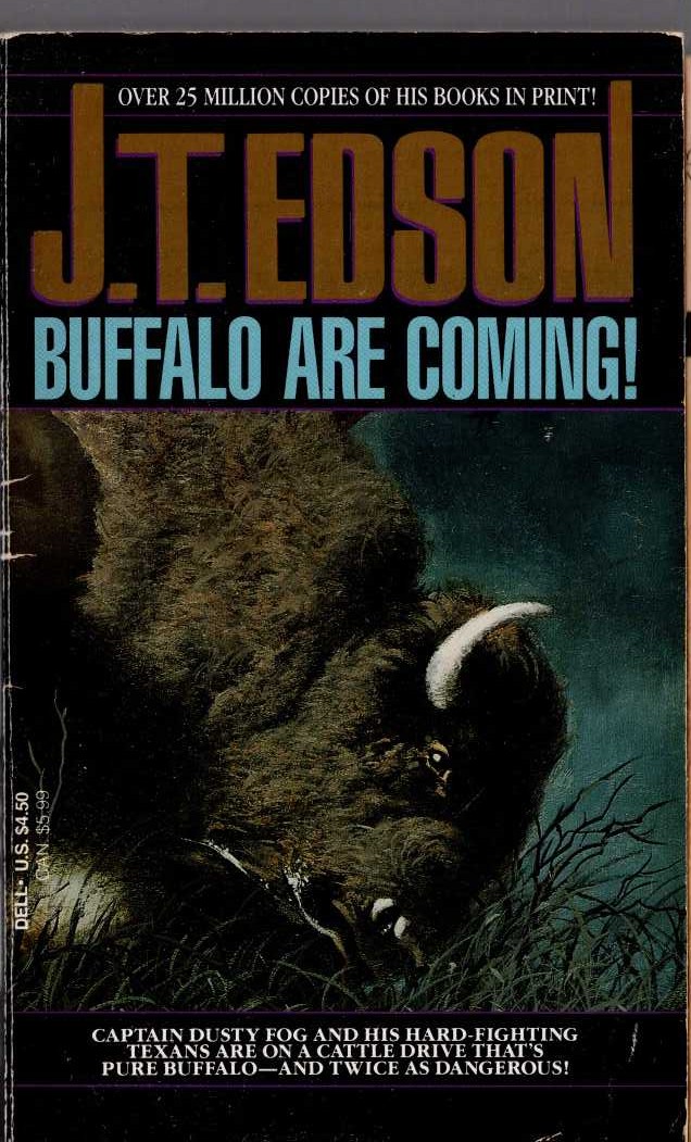J.T. Edson  BUFFALO ARE COMING front book cover image