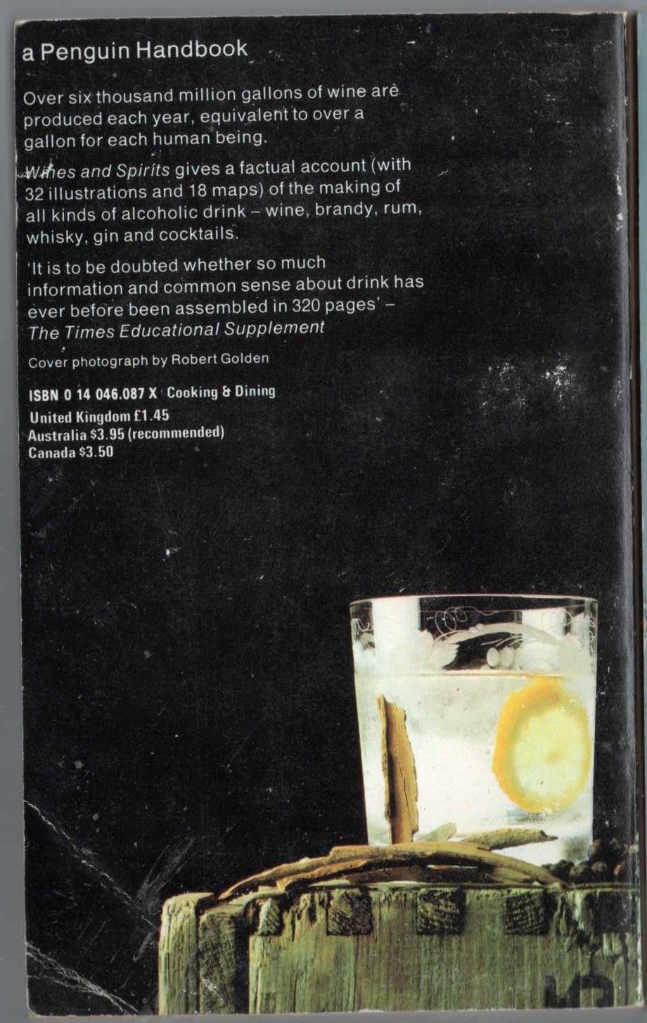 L.W. Marrison  WINES AND SPIRITS magnified rear book cover image