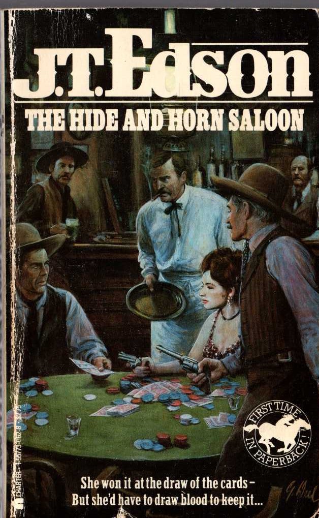 J.T. Edson  THE HIDE AND HORN SALOON front book cover image