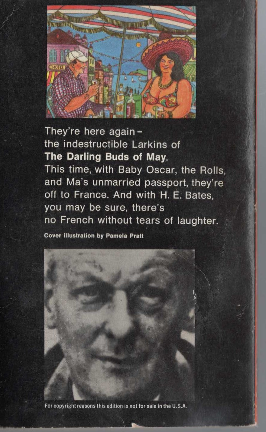 H.E. Bates  A BREATH OF FRENCH AIR magnified rear book cover image