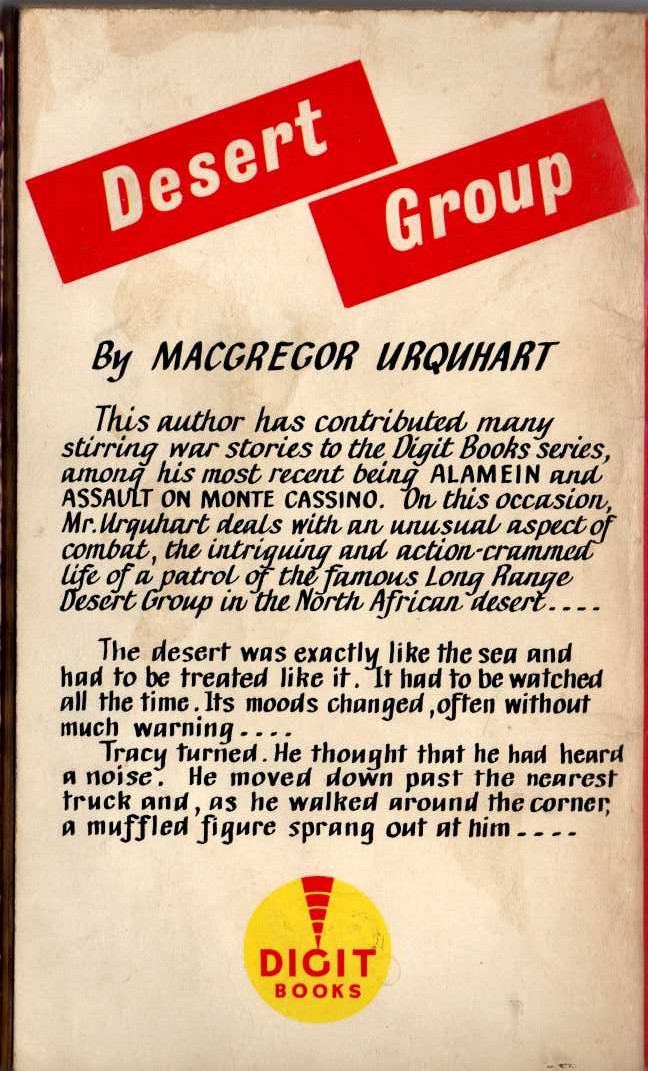 Macgregor Urquhart  DESERT GROUP magnified rear book cover image