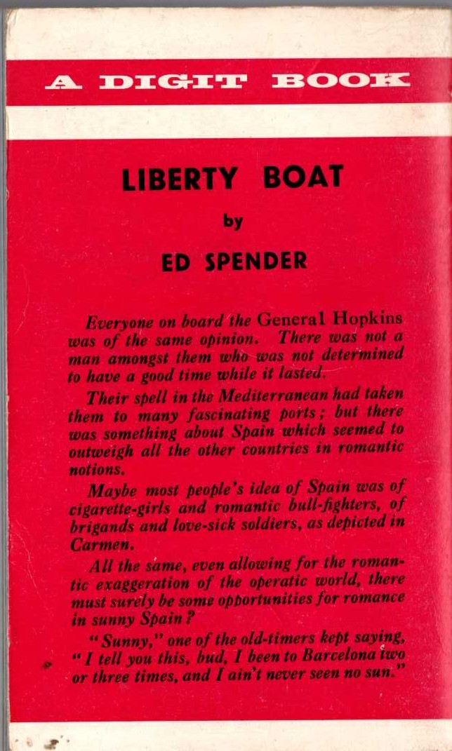 Ed Spender  LIBERTY BOAT magnified rear book cover image