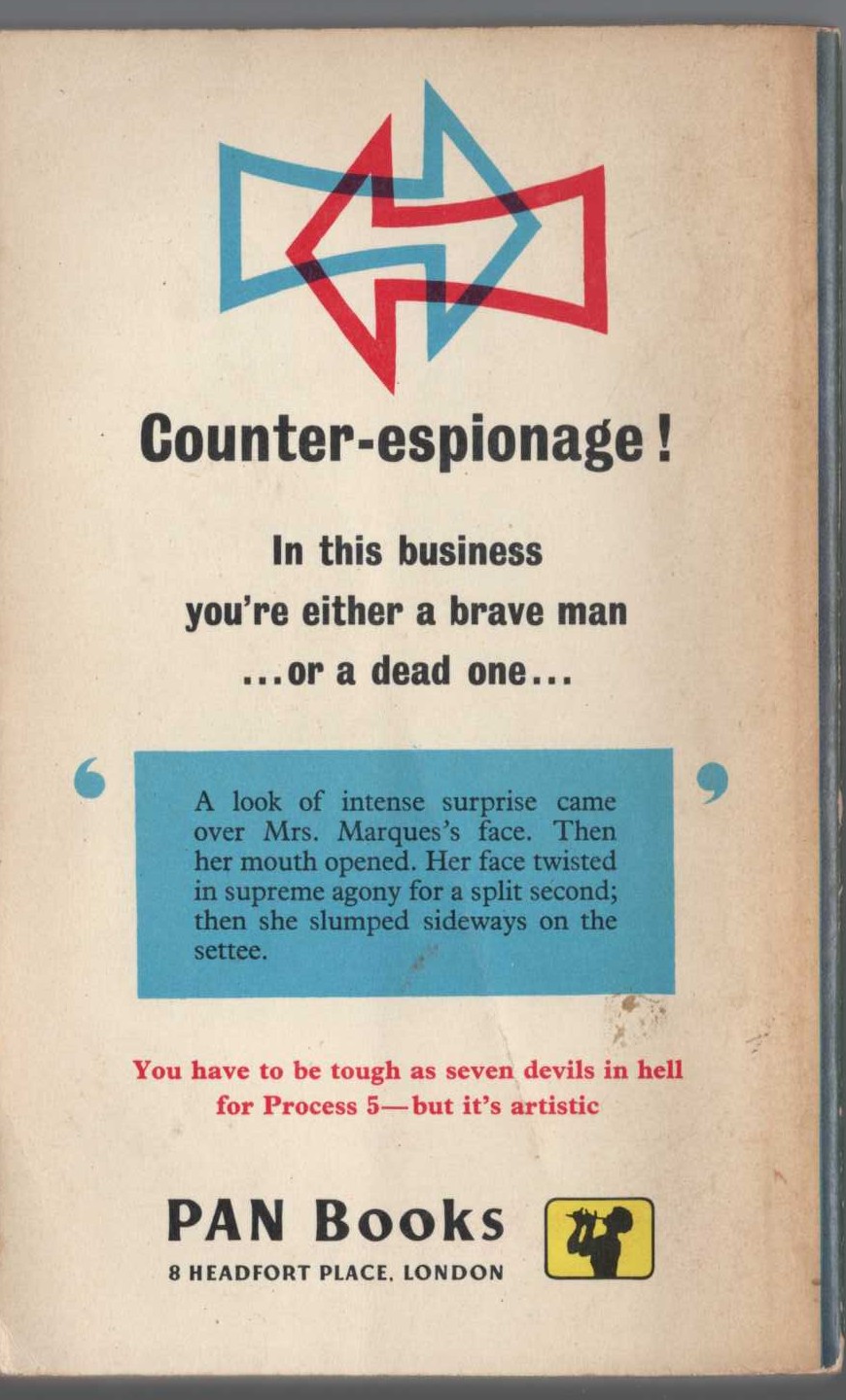 Peter Cheyney  DARK DUET magnified rear book cover image