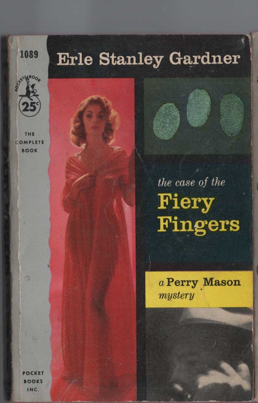 Erle Stanley Gardner  THE CASE OF THE FIERY FINGERS front book cover image
