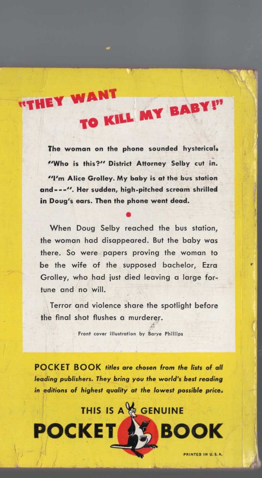 Erle Stanley Gardner  THE D.A. COOKS A GOOSE magnified rear book cover image